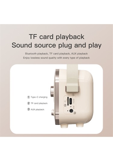 Yifomall Mini Bluetooth Hoparlör, Taşınabilir Karaoke Makinesi, Hıfı Subwoofer, Kablosuz Mıkrofon, 6 Ses Efekti, Dış Mekan Müzik Sistemi, Açık Yeşil Tek Mıkrofon