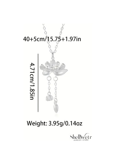 Lotus 925 Ayar Gümüş Zincir Gümüş Kolye Gümüş