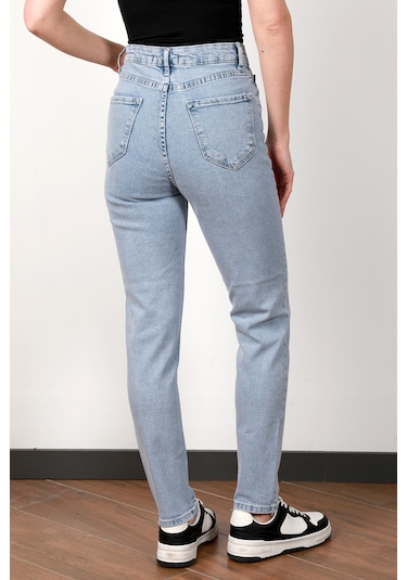 Giysa Kadın Yüksek Bel Lyc Skinny Jean Açık Mavi
