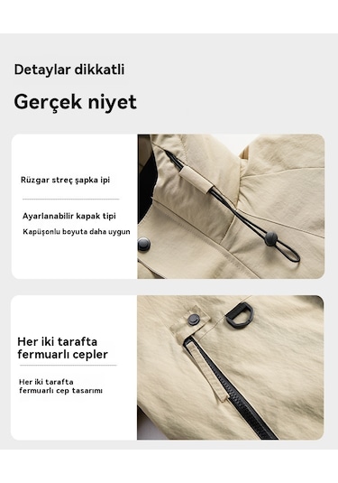 Yeni Tek Renk Su Geçirmez Sıcak Ceket Siyah