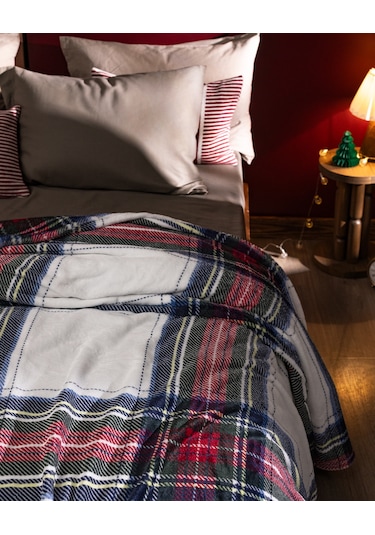 Clorel Çift Kişilik Welsoft Baskılı Battaniye - Lacivert 8684427292044 Çok Renkli