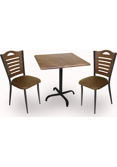 Beymobilya Bahçe Ve Balkon Masa Takımı Indigo Werzalit Kare - Merdiven Tip 2 Kahverengi