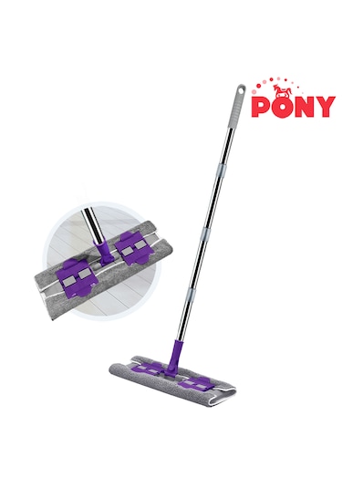 Pony Mandallı Mop Mikrofiber Yüzey Temizlik Seti