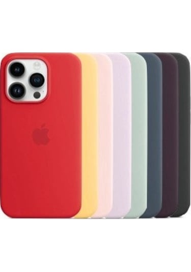 Apple Uyumlu iPhone 14 Pro Logolu İçi Kadife Silikon Lansman Kılıf 10 Renk