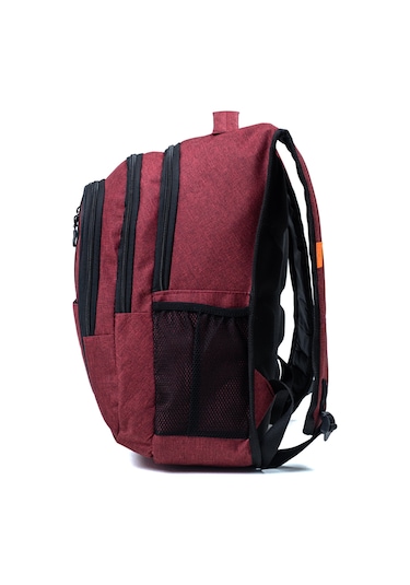 Çok Gözlü Ergonomik Sırt Çantası Su İtici Unisex Okul, Günlük Ve Seyahat Çantası Kırmızı Kırmızı
