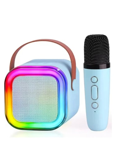 Vothoon KN-16 Kablosuz Mikrofonlu RGB Karaoke Bluetooth Hoparlör