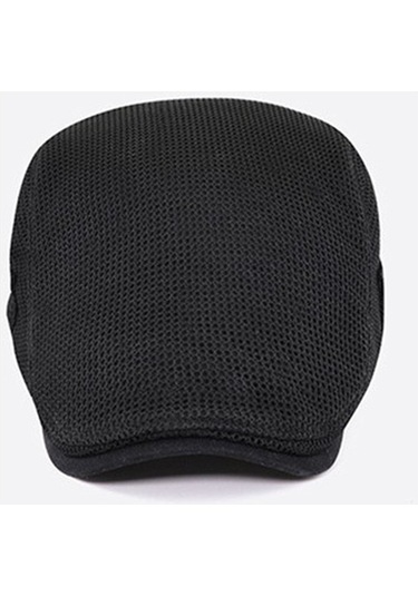 Erkekler İçin Rahat Ve Havadar Kumaştan Üretilmiş Şapka - Siyah Renk Siyah