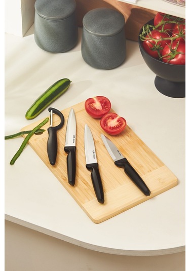 Dr. Inox Peel Set 4 Parça Bıçak Seti Siyah