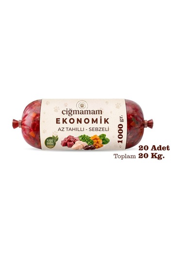Ekonomik Barf Köpek Maması 20 Kg - 1000 G X 20