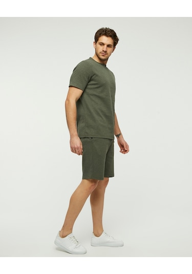 Bella Dossi Waffle Kumaş Şortlu Takım Haki