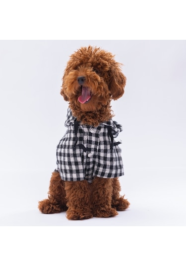 Pawstar Beyaz Ekose Oduncu Kedi Köpek Gömleği