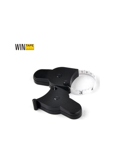 Black-wıntape150cm 60 Inç Vücut Bel Göğüs Bacaklar Santimetre Inç Mezura Geri Çekilebilir Ölçüm Cetveli