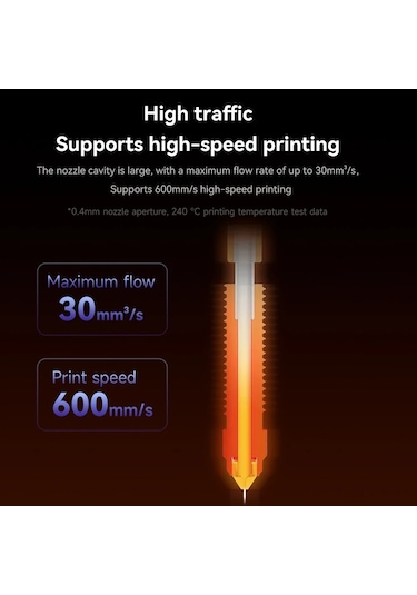 Teltree 0.4mm Bakır Alaşımlı Ve Sert Çelik Uç, 30mm³/s Yüksek Akış, Hızlı Değişim, Creality K1c/k1 Max/ender 3 V3/v3 Plus Uyumlu 3d Yazıcı Ucu 2 Adet
