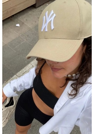 Unisex Ny Taş-beyaz Nakışlı Kep Şapka Taş