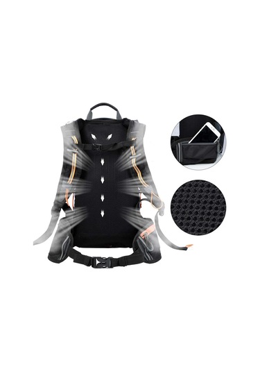 Qianfan Su Geçirmez Bisiklet Çanta Bisiklet Sırt Çantası Nefes Siyah