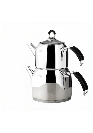 Nehir 29006 Maxi Modern Çelik Çaydanlık Takımı Çelik