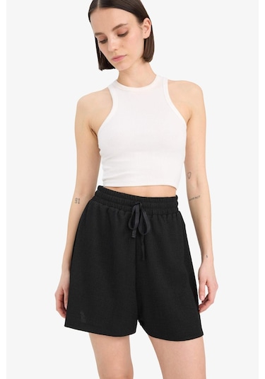 DeFacto Coool Loose Fit Bürümcük Şort A6223AX25SMBK81 Siyah