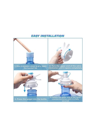 Dancemonkey Cbtx Toz Geçirmez Kapaklı 55mm Taç Üst Pp Su Şişesi Musluk Dağıtıcı Vanası Çok Renkli