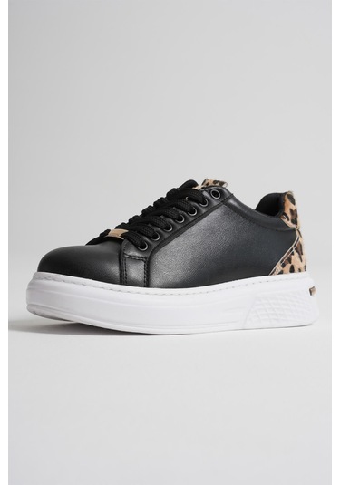 Kocadal Kocadal Vega Leopar Detaylı Siyah Kadın Spor Ayakkabı Muhtelif