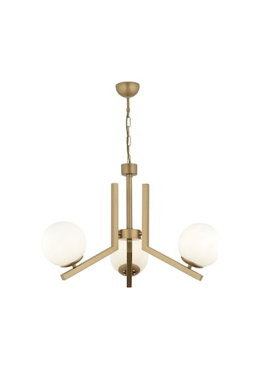 Morgan 3 Lü Komple Eskitme Boyalı Beyaz Camlı Modern Genç Odası Yatak Odası Salon Avize