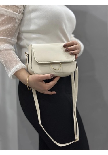 Biçomi Krem Cilt Mossi Çanta Krem