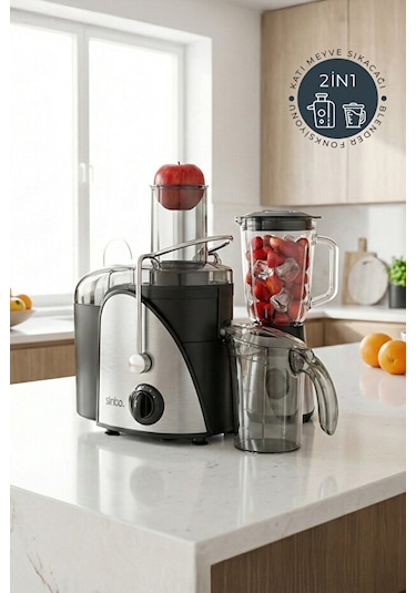 Sinbo SJ-3195 Katı Meyve Sıkacağı Blender Seti