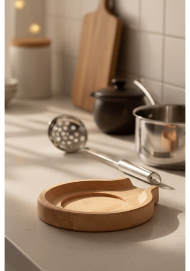 Snippy Boon - Tezgah Üstü Kirli Kaşıklık Kepçe Kaşık Altlığı Soft Ahşap