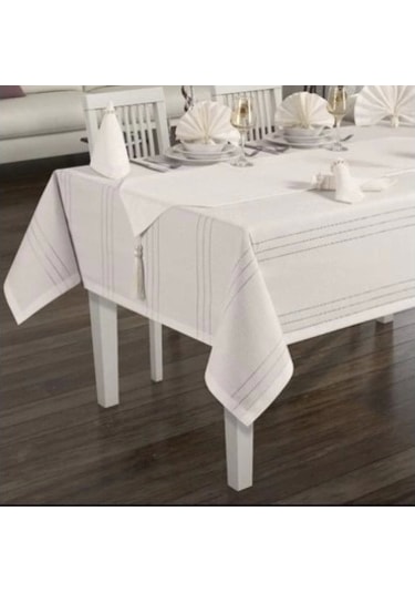 Nivemeshome Ekru 160 220 Colber Masa Örtüsü Ekru
