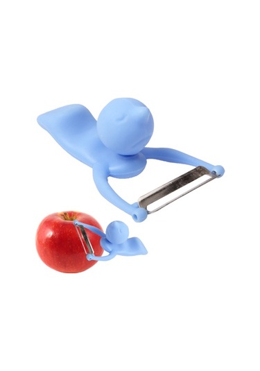 Erkek Şekilli Meyve Sebze Mutfak Bıçak Soyucu Dayanıklı Abs Saplı Mavi Diğer