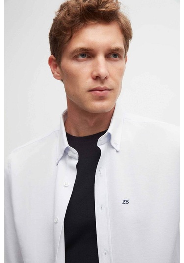 Ds Damat Slim Fit Açık Mavi Oxford Düğmeli Yaka Kolay Ütülenebilir Nakış Detaylı Pamuklu Gömlek 4HC02ORT03265 Açık Mavi Ds Damat Slim Fit Açık Mavi Oxford Düğmeli Yaka Kolay Ütülenebilir Nakış Detaylı Pamuklu Gömlek 4HC02ORT03265 Açık Mavi