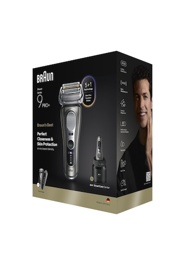 Braun Series 9 Pro+ Elektrikli Tıraş Makinesi, Islak Ve Kuru, Smartcare Merkezi, 9675cc 1 Saat