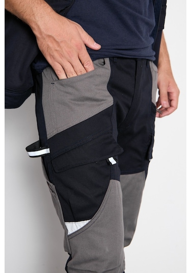 Orange Safety Lacivert Takım Mısır Harman Karışımı Yelek + Panto 001