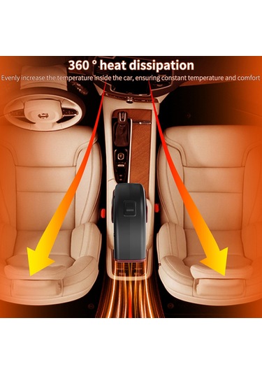 Folinda 12v Araba Isıtıcı 120w Büyük Güçlü Kışlık Buğu/buz Temizleyici Soğuk/sıcak Hava Çift Mod 2 Seviye Ayar Siyah-kırmızı