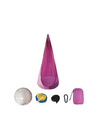 Yelangezu 140x70cm Hamak Sandalye Bahçe Arka Bahçe Çocuk Şişme Yastık İle Asılı Salıncak Sandalye - Pembe Diğer