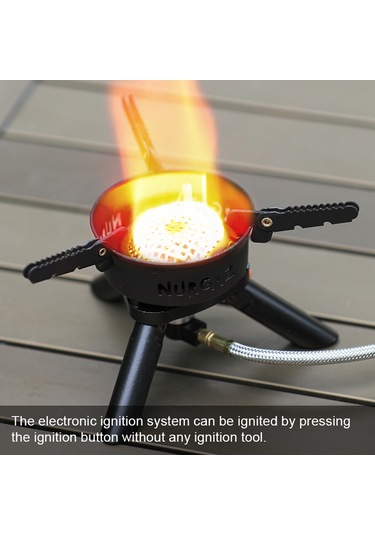 Nurgaz-açık Kamp Metal Sobalar Taşınabilir Piknik Barbekü,y27515 Siyah