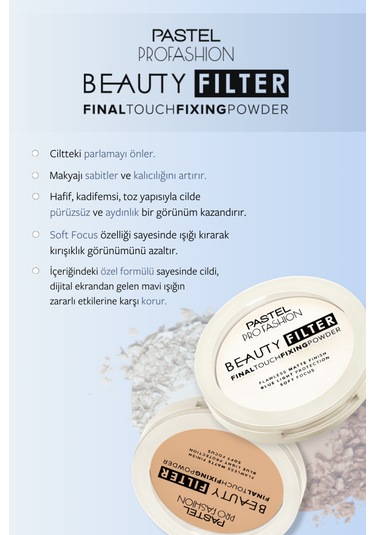 Pastel Beauty Filter Fixing Powder Pudra 00 2'li + Big N Black Mascara