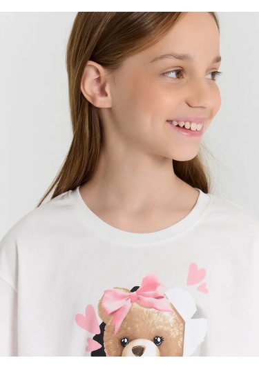 Mark Formelle Pamuklu Çocuk Pijama Takımı Şortlu 420753618 Beyaz