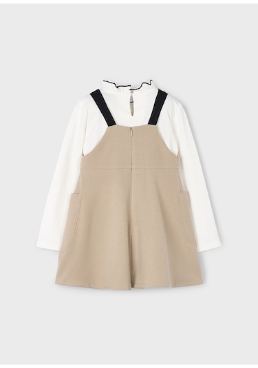 Mayoral 4914-20 Kız Çocuk Bej Elbise Bej