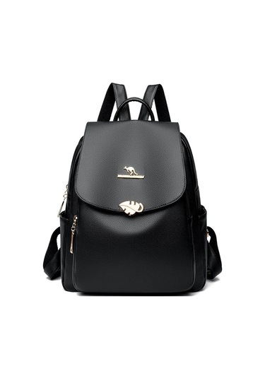 Lichen Kadınlar Büyük Kapasiteli Sırt Çantası Çantalar Yüksek Siyah