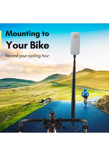 Reedark Siyah Alüminyum Alaşımlı Selfie Çubuğu, 500g Kapasiteli, 17-40mm Uyumlu, 28-115cm Uzunluk