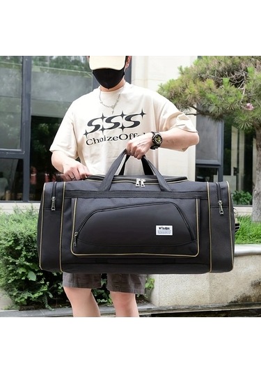 Sandwich Cordial Büyük Kapasiteli Siyah Valiz - Uzun Kısa Tırmanma Ve Ev Eşyası Çekme Çantası Siyah Siyah