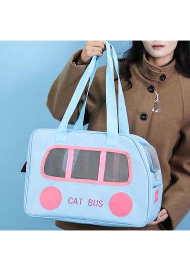 Suntek Kedi Taşıma Çantası Çok İşlevli Yavru Köpek Mavi