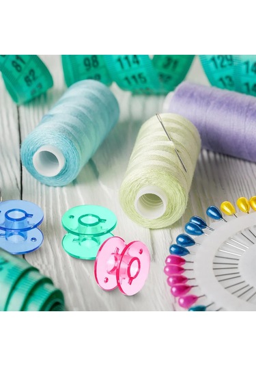 Plastik Şeffaf Renkli Dikiş Makinesi Makaralar Ev Dikiş Aracı Dikiş Makinesi Purple 10 Pcs