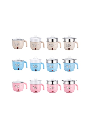 Padalink 1.8l Mini Elektrikli Tencere - Çamaşır Odası İçin 450w - Çevirme & Buğulama Fonksiyonu - Paslanmaz Çelik - Avrupa Şarjı - Mavi