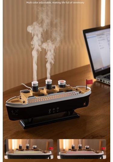 Blackbird 299 Dekoratif Titanic Gemi Aroma Difüzör & Nemlendirici 250 Ml Uzaktan Kumandalı, Zaman A