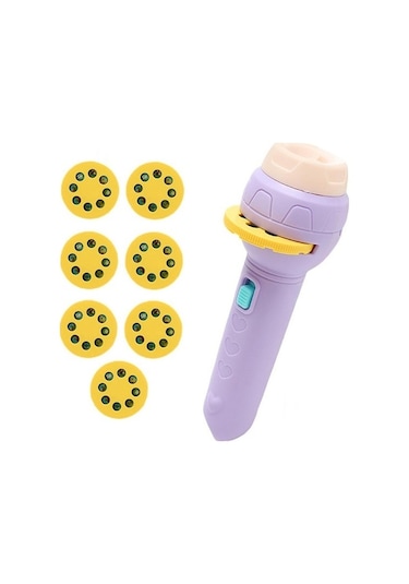 Lovoski 56 Resimli Projeksiyonlu Çocuklar İçin Eğitici El Feneri