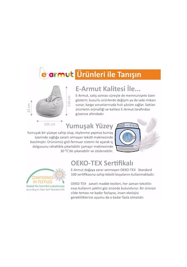 Earmut-Magaza Emoji Desenli Armut Koltuk