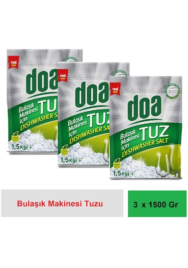 Doa Bulaşık Makina Tuzu - Doypack 1,5 Kg Vegan X 3 Adet