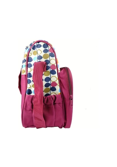 Dashanshop 5li Set Pembe Anne Çantası Büyük Boy Omuz Askılı Bebek Bez Çantası Ayı Baskılı A.Mor