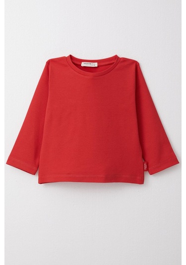 Breeze Erkek Çocuk Uzun Kollu Tişört Basic 1-4 Yaş, Kırmızı-kırmızı Kırmızı